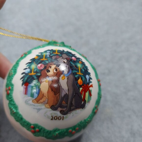 Walt Disney Lady And The Tramp Christmas Ornament Collectible 2001 - Picture 1 of 8